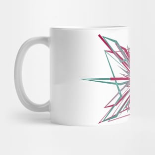 abstract 3d wire crystal flower Mug